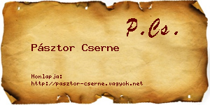 Pásztor Cserne névjegykártya